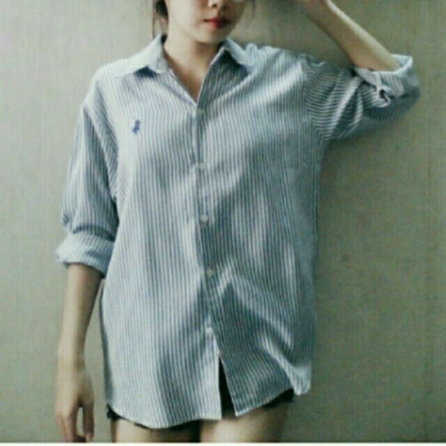 Áo sơ mi kẻ sọc made in korea