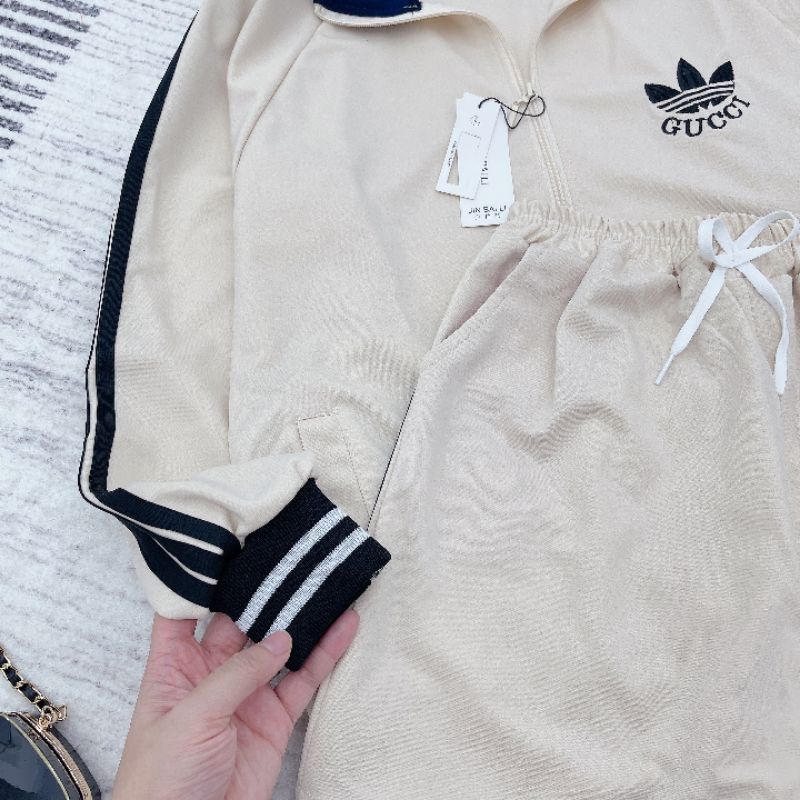 SET ÁO KHOÁC BOMBER DAS QUẦN SHORT CẠP CHUN THỂ THAO PHỐI VIỀN