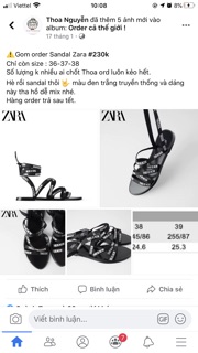 Zara - Sandal chữ Zara