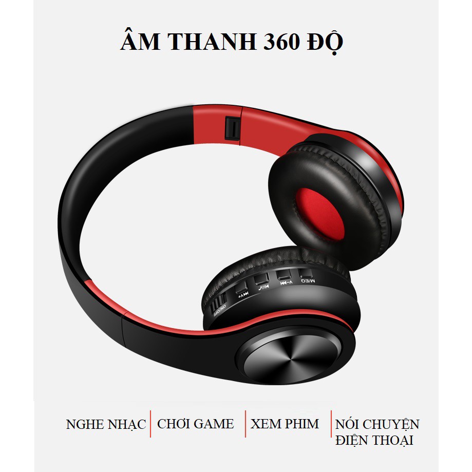 Tai nghe Chụp Tai ❤️FREESHIP❤️ Tai Nghe Bluetooth Âm Thanh Sống Động - Tai Nghe Không Dây HZ-B7 Có Khe Thẻ Nhớ