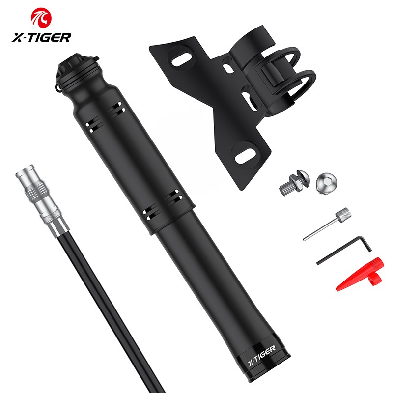 Ống bơm X-TIGER hợp kim nhôm chống mòn chống rơi cầm tay nhỏ gọn cho xe đạp