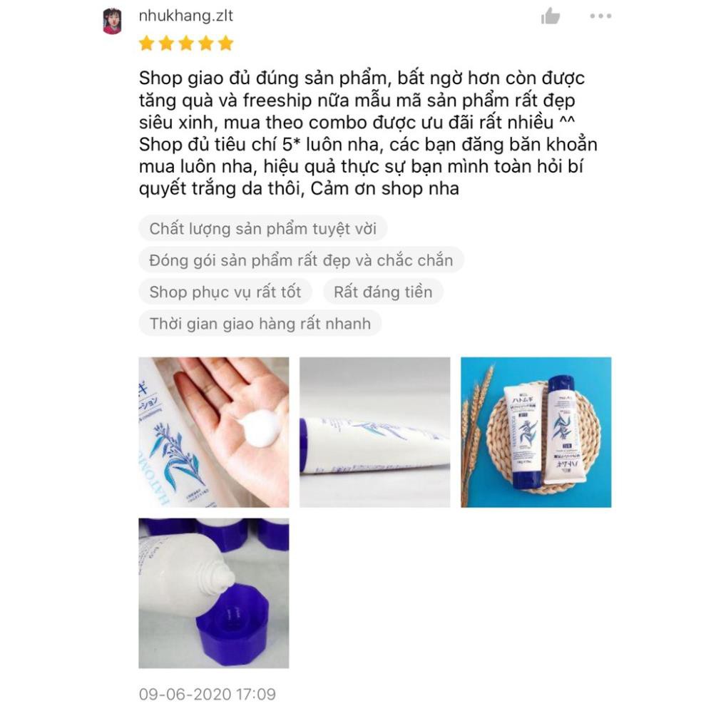 Sữa Rửa Mặt Hatomugi 130g trắng da chiết xuất hạt ý dĩ hàng Nhật nội địa - Maneki | BigBuy360 - bigbuy360.vn