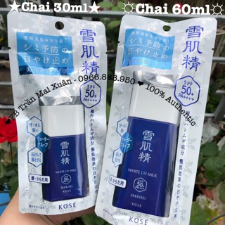 Chống nắng dạng sữa Kosé Sekkisei White UV Milk SPF50+/PA++++