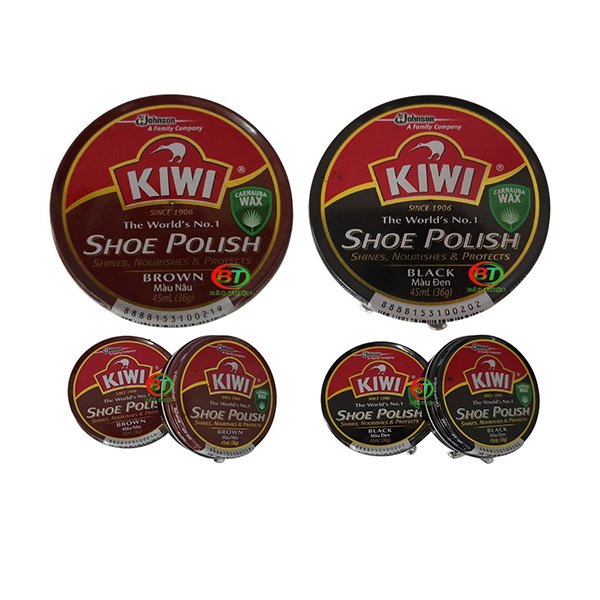 (2 màu) Xi đánh giày KIWI hiệu Johnson hộp 45ml (36g)