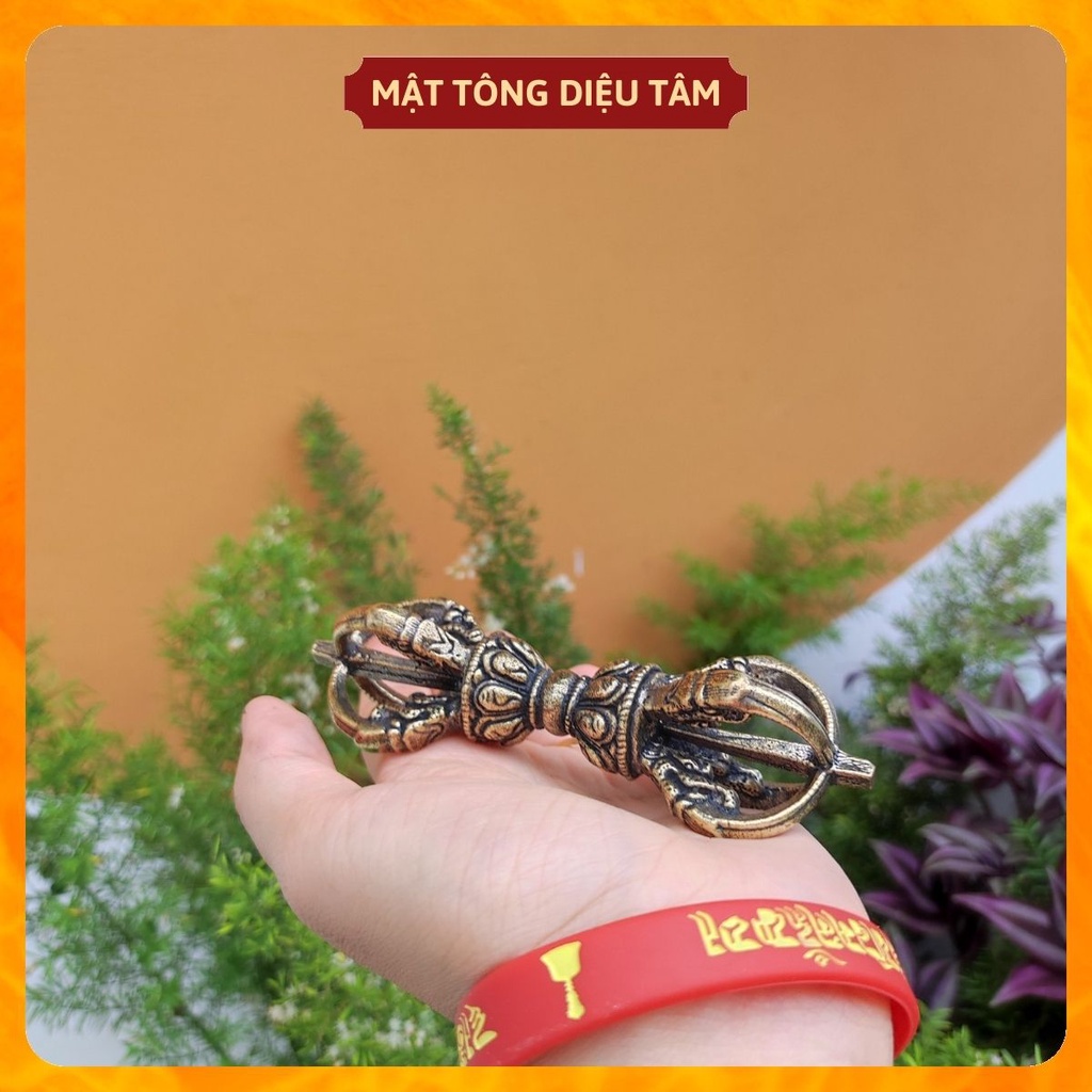 Chày kim cang chuỳ kim cương may mắn pháp khí mật tông phong thuỷ cầu bình an sức khoẻ chùy to 13cm