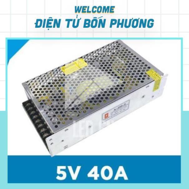 Nguồn 5V 40A - Bộ Chuyển Đổi Điện Áp 220V về 5V 40A - Chuẩn 80% Công Suất