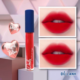 [Đỏ Lạnh ]Son Cao Cấp Dolly Velvet Lips Blue Classic 2020 Màu Đỏ Lạnh Quyến Rũ