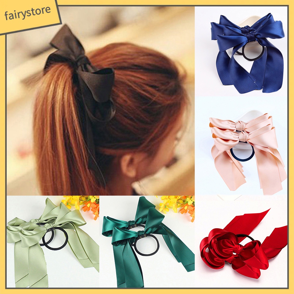 Set 2 dây buộc tóc thắt nơ xinh xắn cho nữ