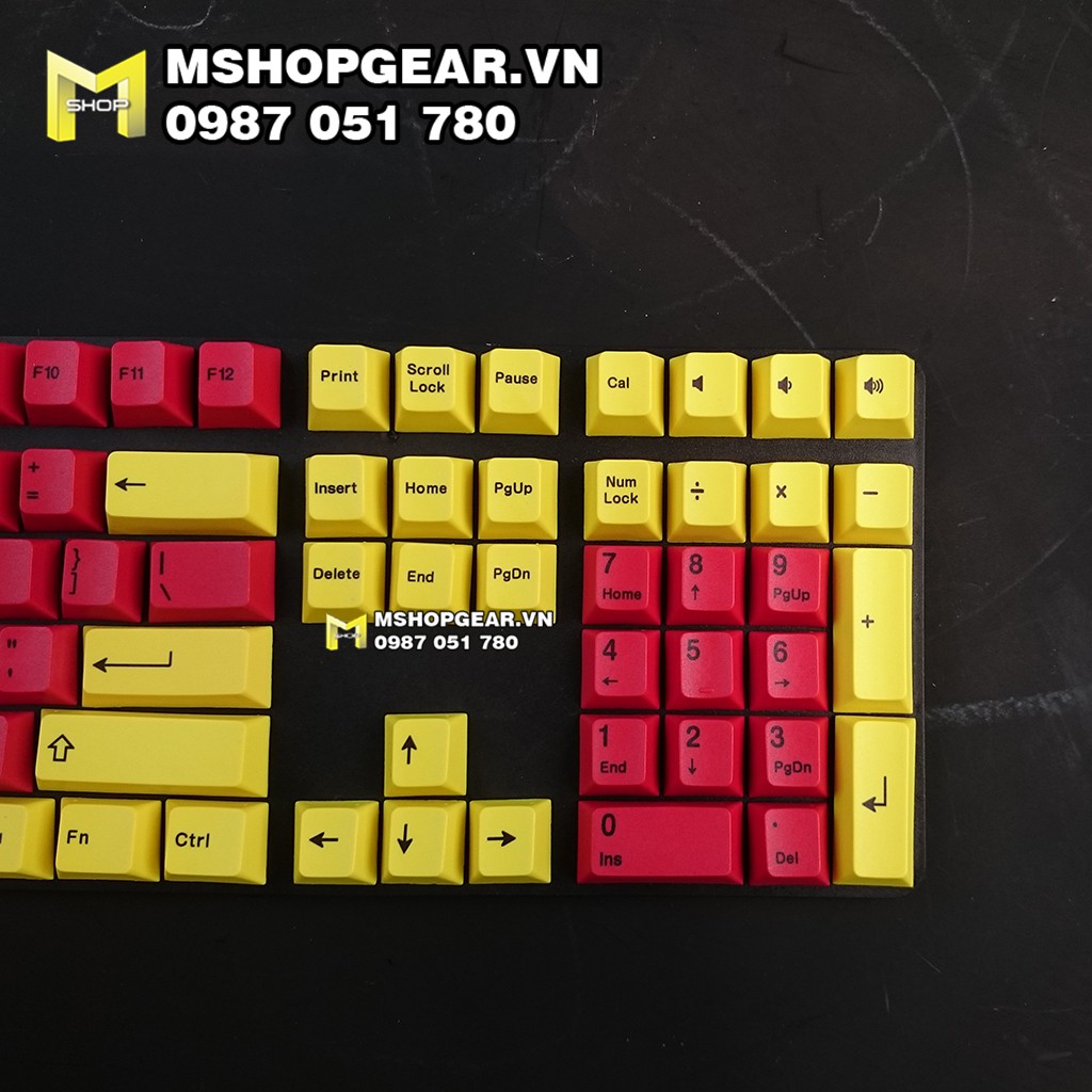 SET KEYCAP IRONMAN ĐỎ VÀNG THICK PBT DYE-SUBLIMATION CHERRY PROFILE 123 KEYS CHO LAYOUT BÀN PHÍM ANSI – LEOPOLD 980M – 6