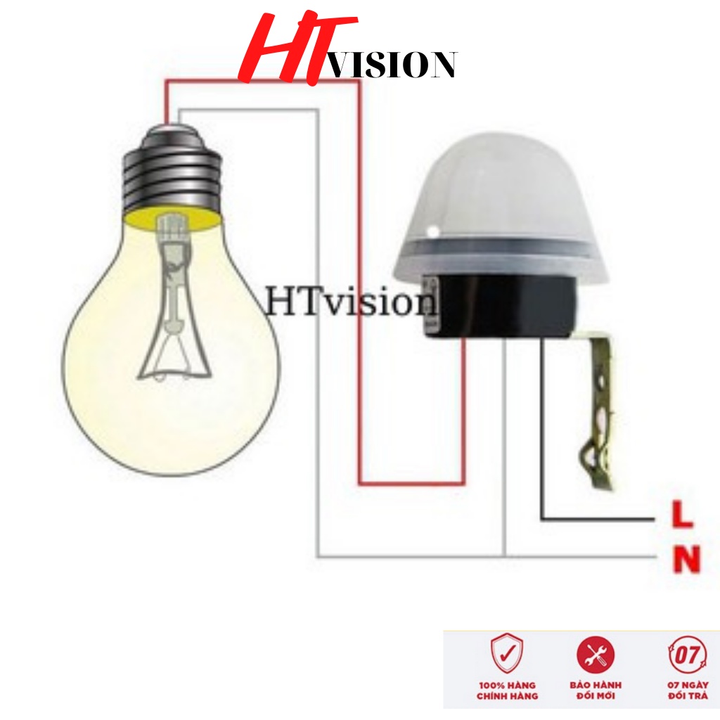Công Tắc Cảm Biến Ánh Sáng Tự Động Bật Tắt Đèn Ngoài Trời AS-20 AS20 AC220V