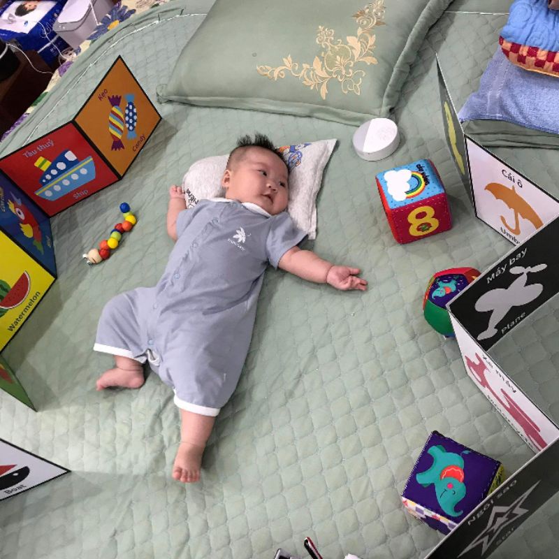 Tranh Kích Thích Thị Giác Cho Bé Sơ Sinh- Tranh đen trắng, đỏ đen, màu sắc, ô bàn cờ, sách vải cho bé