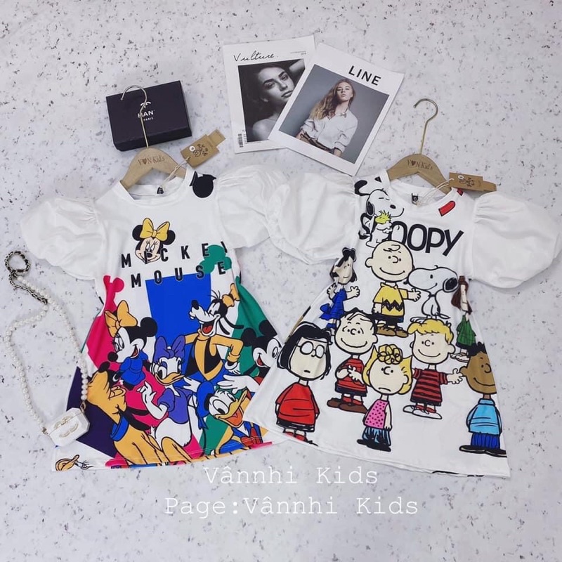 Váy bé gái tay phồng