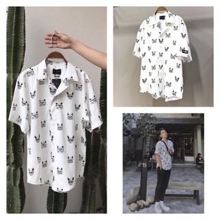 Áo Sơmi Ngắn Tay In Họa Tiết The Cat Fulltag Style Trẻ Trung| Chất Liệu Cao Cấp| TẶNG GIẤY THƠM