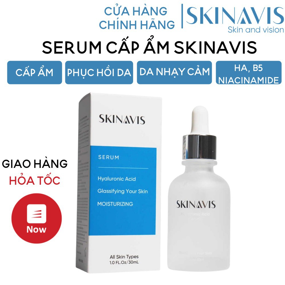]Tinh Chất Cấp Ẩm, Phục Hồi, Căng Bón, trẻ hóa da - SKINAVIS Hyaluronic Acid & Niacinamide + B5 Serum 30ml