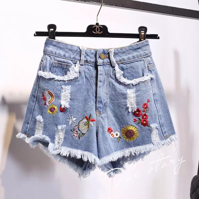 ND♟[ORDER] Quần jeans ngắn bigsize nhiều mẫu_ short thêu hoa_ sọc dọc