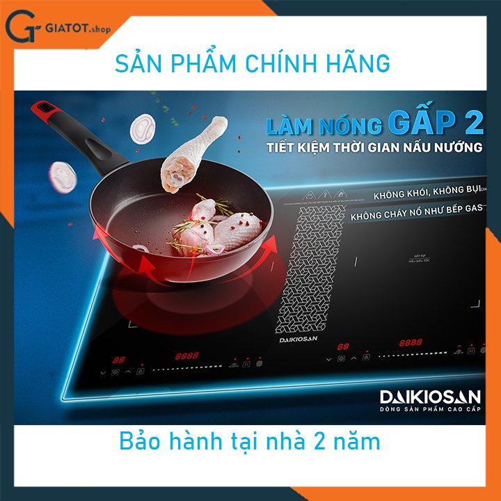 Bếp từ đôi cao cấp chính hãng Daikiosan DKT-200007