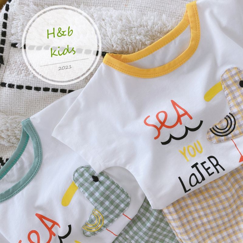 sét áo cotton tàu phối quần kẻ xịn đẹp bán shop