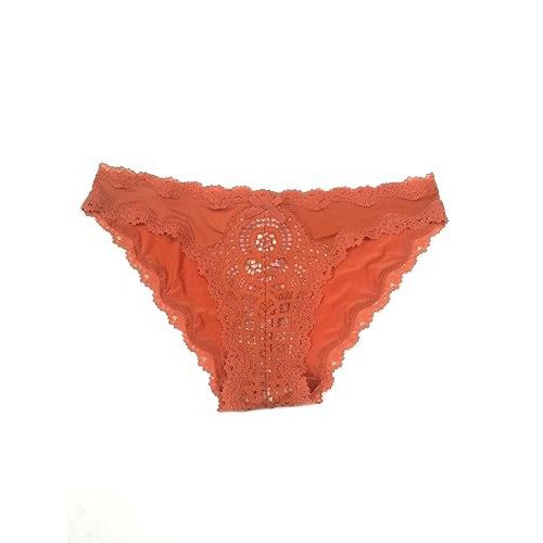 Quần lót nữ lụa phối ren Victoria's secret cam đất ( TH5077 )