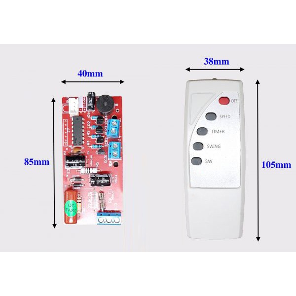 [BẢN TIẾNG ANH] Mạch quạt điều khiển từ xa-mạch điều khiển quạt từ xa-Mạch chuẩn to đủ IC