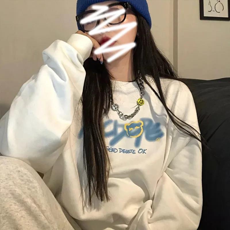 Áo sweater dáng rộng phong cách hàn quốc thời trang xuân thu mới 2021 năng động cho nữ | BigBuy360 - bigbuy360.vn