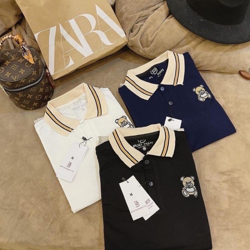 Áo Thun Nam PoLo Gấu Con Cổ Bẻ Chất Cá Sấu Cotton-[Hàng Loại 1] | BigBuy360 - bigbuy360.vn