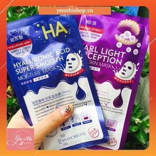 Combo 5 miếng mặt nạ HA Tím Và HA Xanh (Hàng Sẵn)