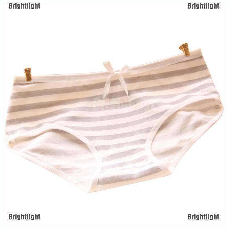 Quần Lót Kẻ Sọc Đính Nơ Đáng Yêu Cho Nữ