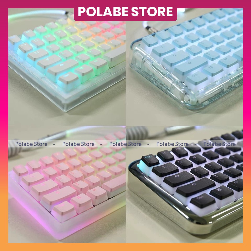Nút bấm Keycap OEM PUDDING OEM Profile chất liệu PBT 2-Shot sử dụng trên nhiều layout bàn phím cơ - Polabe Store