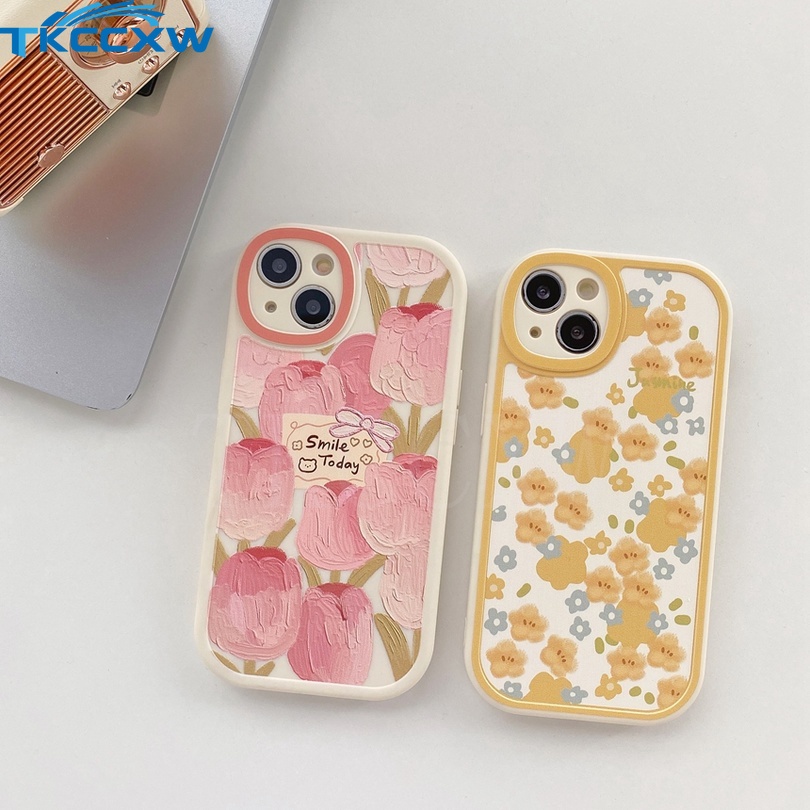 Ốp Điện Thoại TPU Mềm Họa Tiết Hoa Dễ Thương Cho Samsung Galaxy S22 PLus S22 Ultra S20 S21 FE A20 A30 A20S A21S A50 A50S A30S