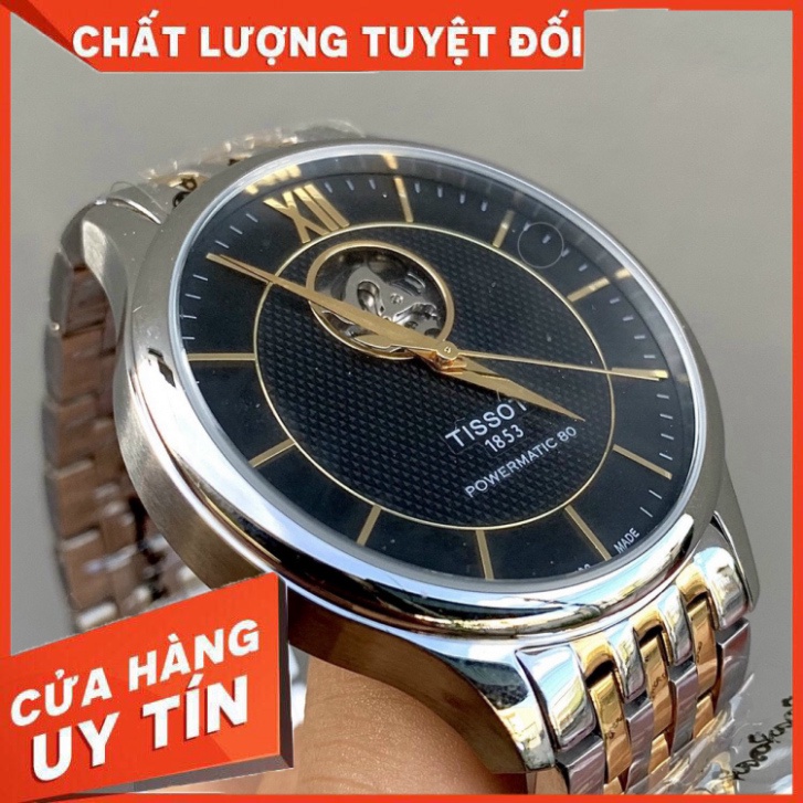Đồng Hồ Nam Tiss0t Sapphire TA125 Case 42mm Mặt trơn lộ cơ 12h Máy cơ Automatic Nhật