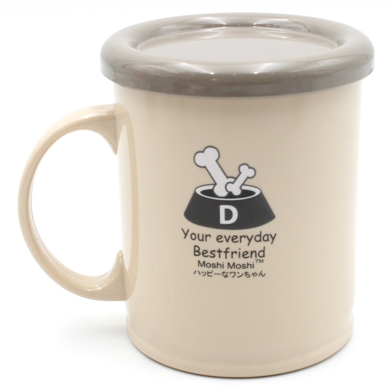 Ca Nhựa Có Nắp 350 ml Dog Collection - Moshi Moshi 313 - Màu Nâu