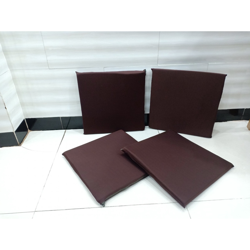 COMBO 4 Nệm VUÔNG Ngồi Bệt có kéo khóa màu NÂU kích thước 40x40x3 cm. NHO NHÃ THANH TỊNH....