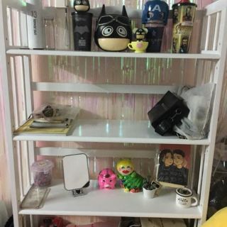 Kệ sách gỗ 80cm - 5 tầng trắng