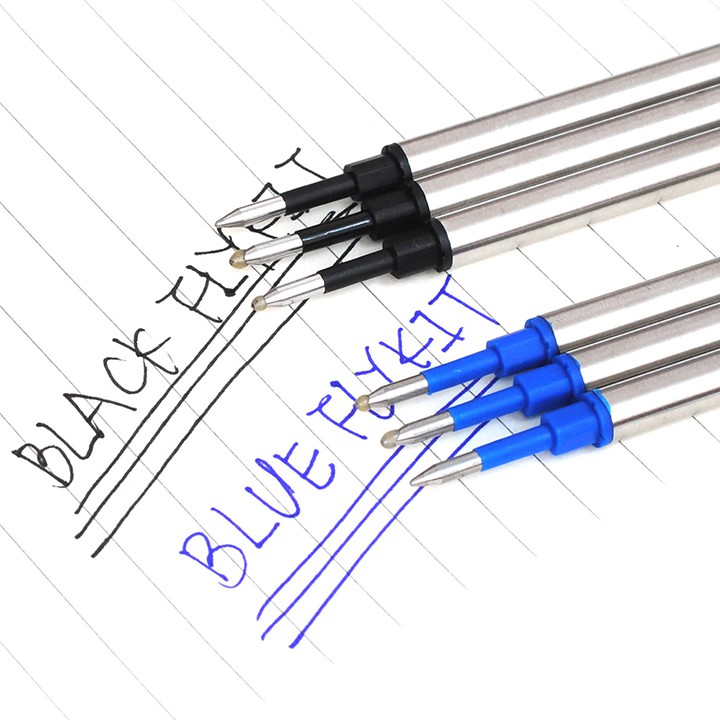 Combo 3 Ruột bút ký Bi 0.5 mm dòng parker, Lamy, Piccasio - Màu Xanh/ Đen