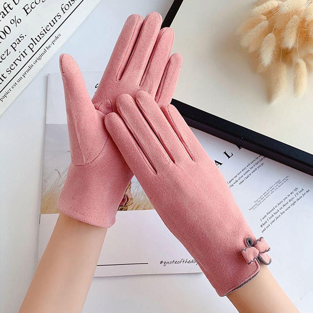 Găng Tay Hở Ngón Giữ Ấm Thoáng Khí Màu Sắc Trơn Dành Cho Nữ