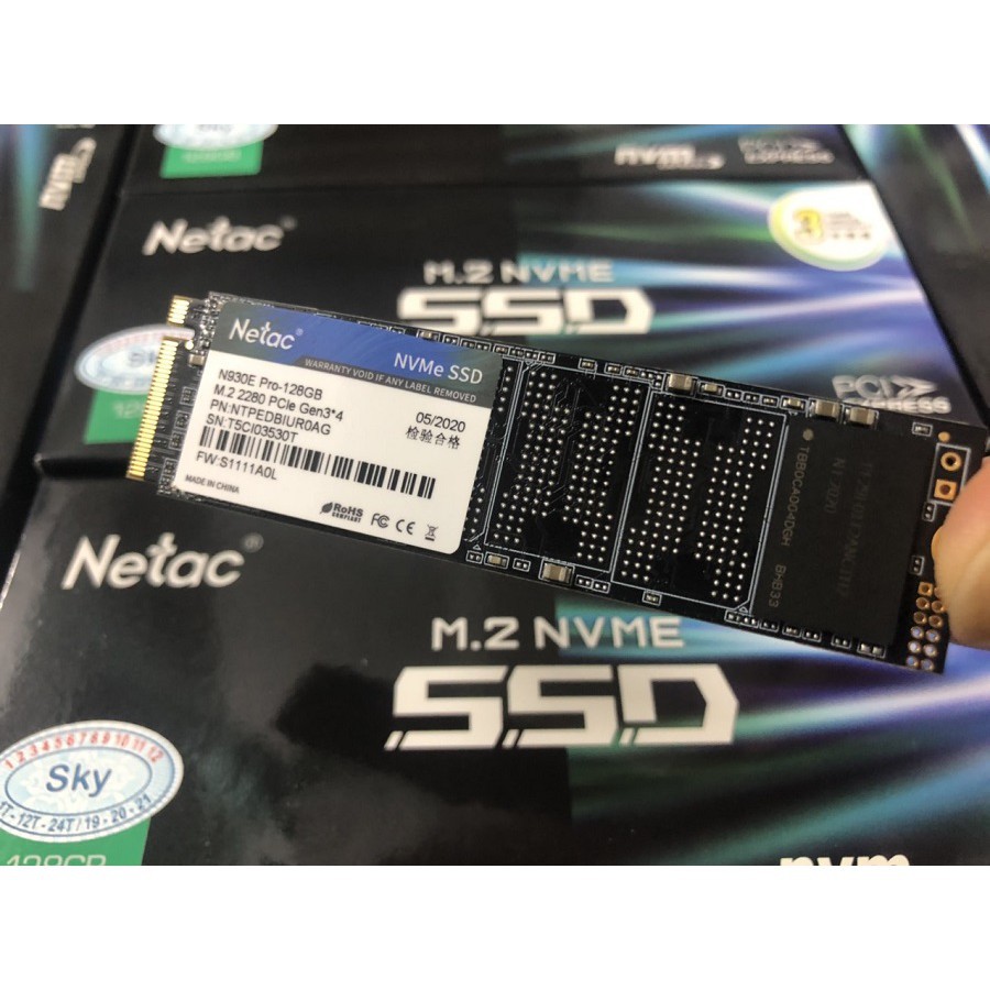 SSD Netac 128GB M.2 2280 NVMe PCIe N930E Pro Gen3*4 Chính Hãng Dùng Cho Máy Tính Laptop PC MacBook Bảo Hành 36T 1 Đổi 1 | BigBuy360 - bigbuy360.vn