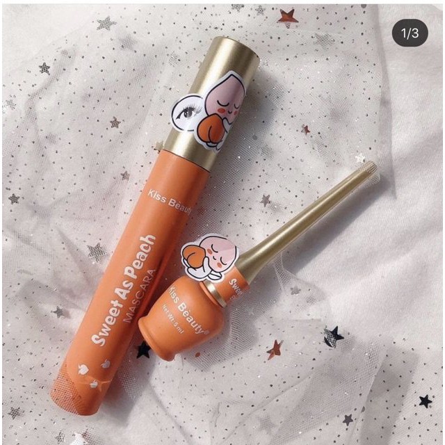 Mascara Chuốt Mi TRÁI ĐÀO CAM 864 Kissbeauty nội địa sỉ rẻ lâu trôi dài cong dày mi eye makeup