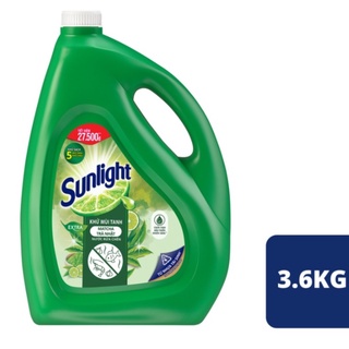 Nước rửa chén Sunlight Extra khử mùi tanh Matcha trà Nhật 3.6kg