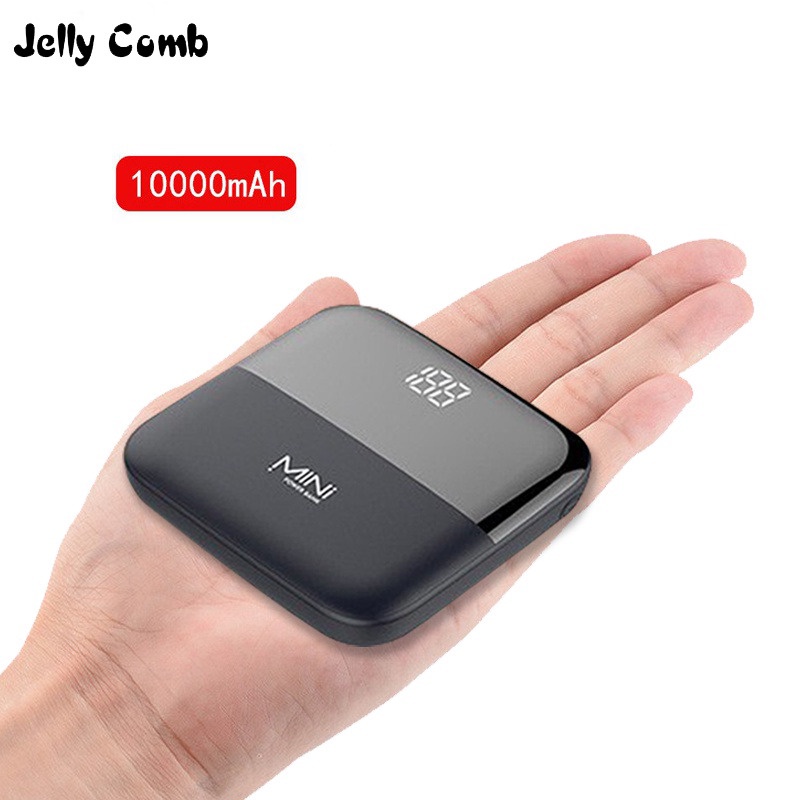 Sạc Dự Phòng 10000mAh Mini Có Màn Hình LED Hiển Thị Cổng Type C Cho Huawei Samsung