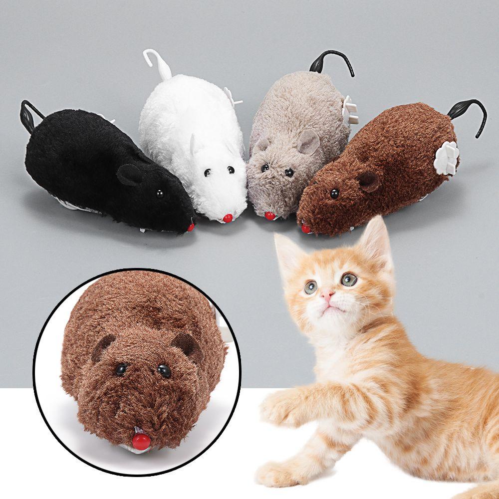 Chuột Nhồi Bông Sử Dụng Dây Cót Vui Nhộn Cho Mèo Cưng