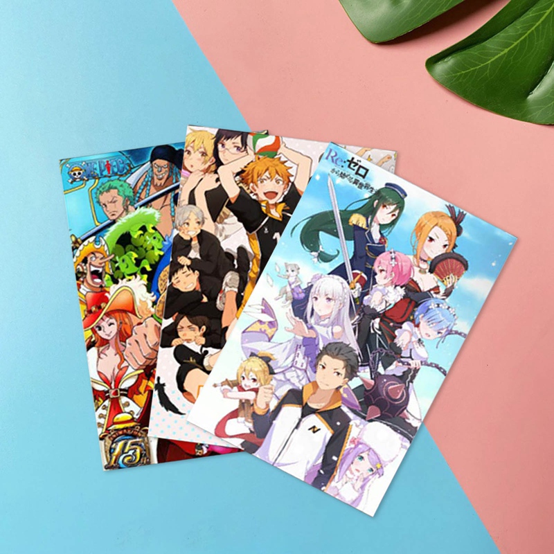 JS Haikyuu!! Attack On Titan, FAIRY TAIL, NARUTO, ONE PIECE, My Hero Academia, Re:Life In A Different World From Zero Photocard Lomo Card 30pcs/Set