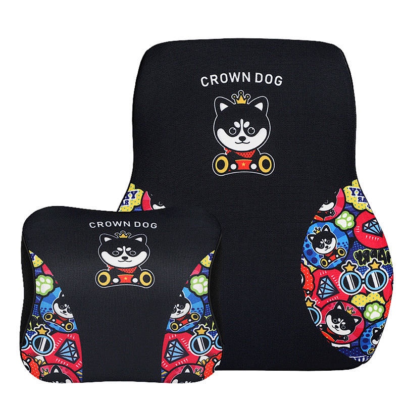 Automotive Headrest Waist Pillow Car Backrest Pillow Lumbar Cushion Cute Cartoon Car Supplies Four Seasons Universal Pillow and Cushion Suit car accessories dy3r