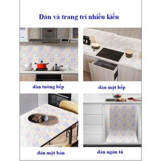 Cuộn 5m giấy dán bếp khổ 60cm - hoa hồng ECC004
