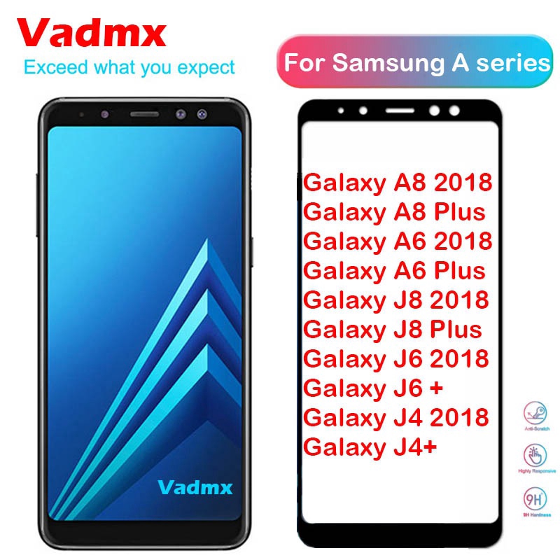 Kính cường lực bảo vệ màn hình điện thoại Samsung Galaxy A8 A6 J8 J6 J4 + A9 A7 2018 A8 Star J7 Duo Max J4 Core C7