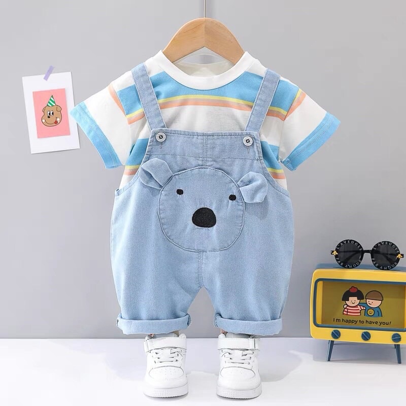 lên mot con yếm bò xinh sắn cho con yêu diện he set nay e đi chơi cực chất