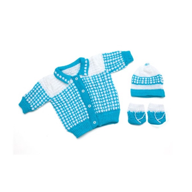 Set 1 Bộ áo len bắp kèm bao chân,nón cho bé dưới 5Kg