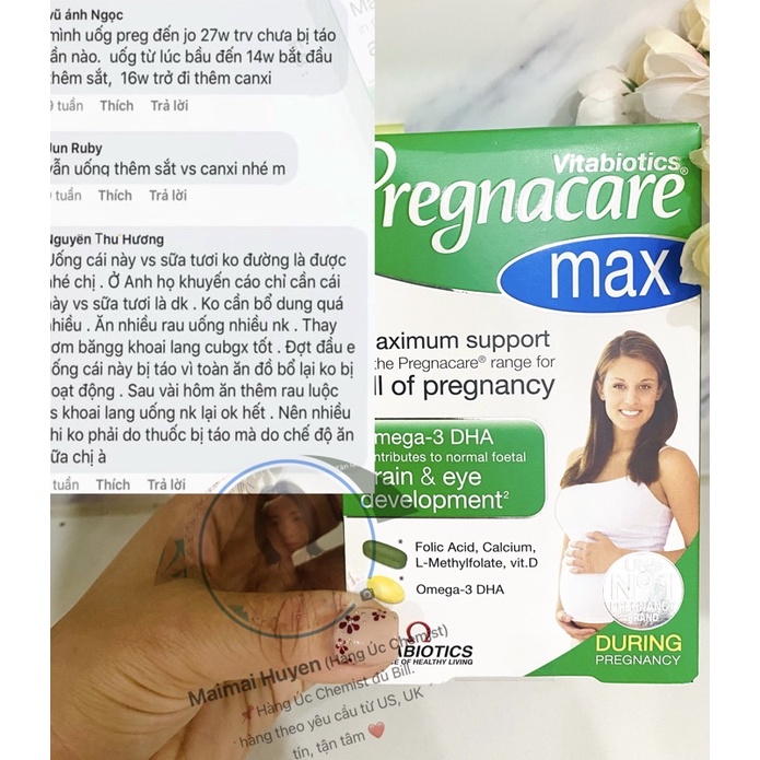 Vitamin Bầu Pregnacare Max Anh hộp 84 viên