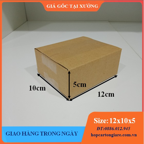 12x10x5 Combo 100 hộp carton đóng hàng 3 lớp giá tại xưởng, mua buôn liên hệ