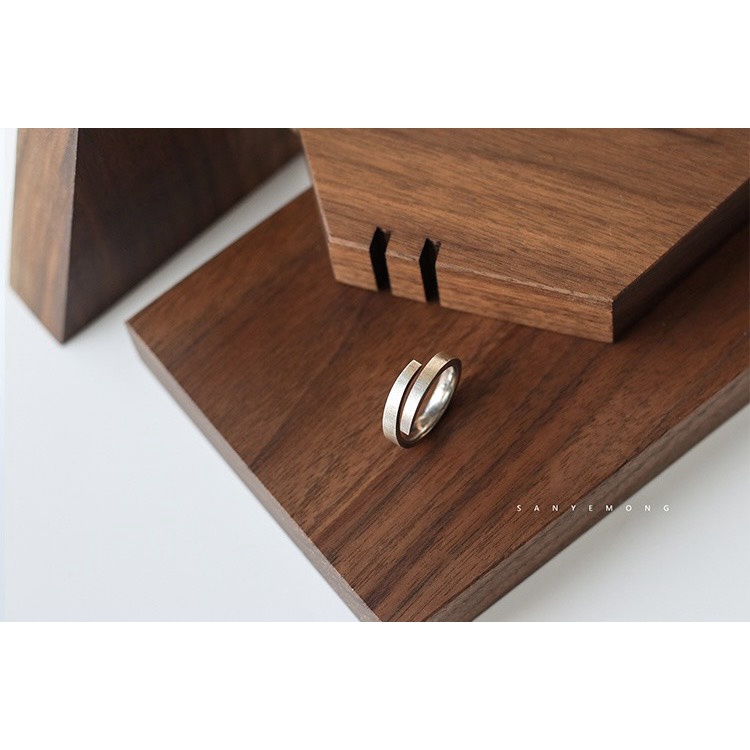 Nhẫn nam nữ tròn Punstore màu bạc thời trang chất Titan đẹp đơn giản không gỉ - Nhẫn SAN Ring