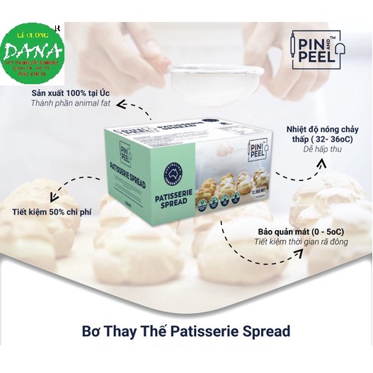 Bơ lạt Úc Patisserie Spread hiệu PIN & PEEL 1Kg